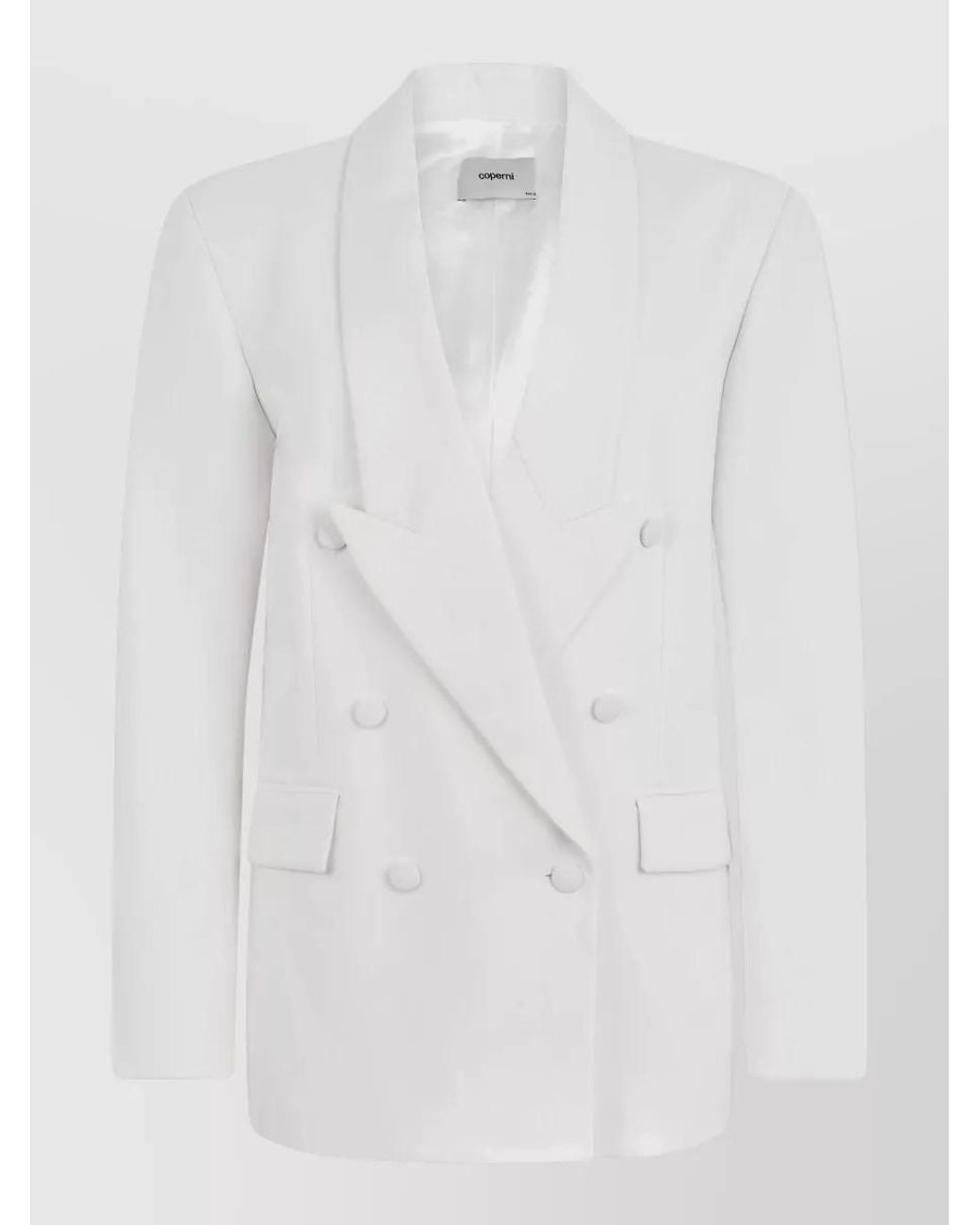 Coperni White Tailored Double Breasted Blazer Structured Cut