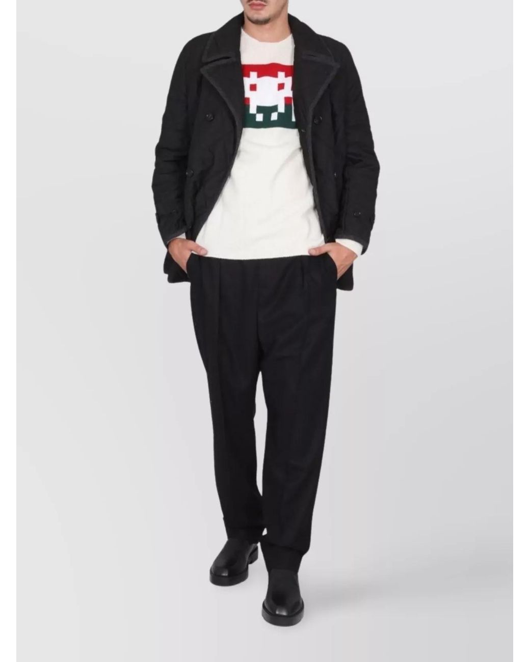 Comme des Garçons Black Wool Regular-Fit Jumper for men