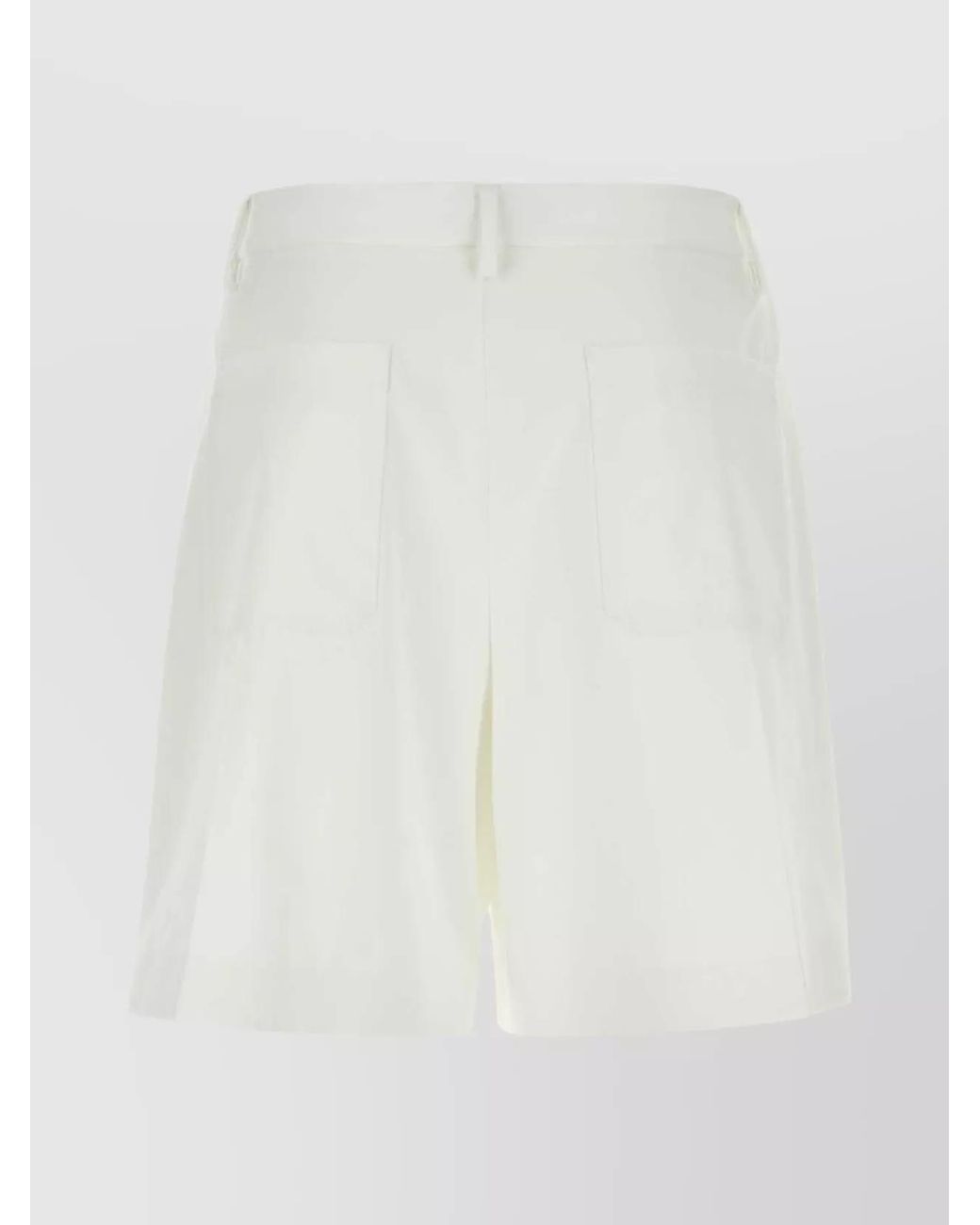 Valentino Garavani White Virgin Wool Silk Bermuda Shorts for men