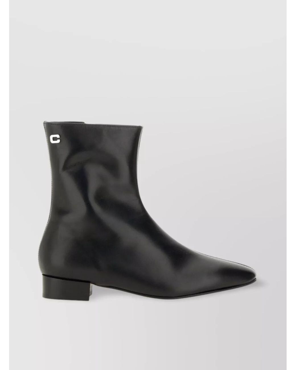 CAREL PARIS Black Leather Ankle Boots