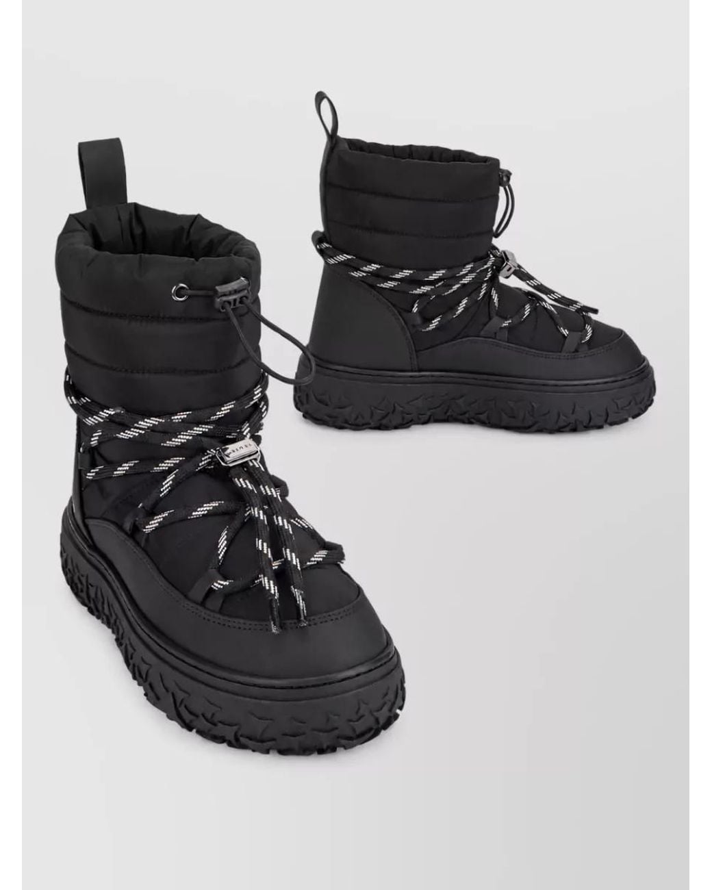 Inuikii Black Technical Fabric Ankle Boots
