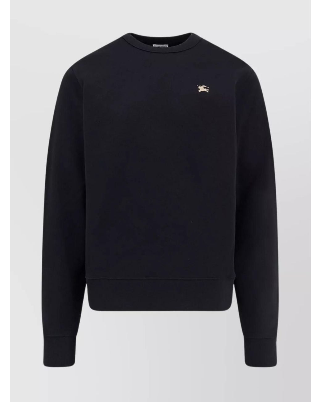 Burberry Blue Cotton Slim-Fit Logo-Print Sweatshirt for men