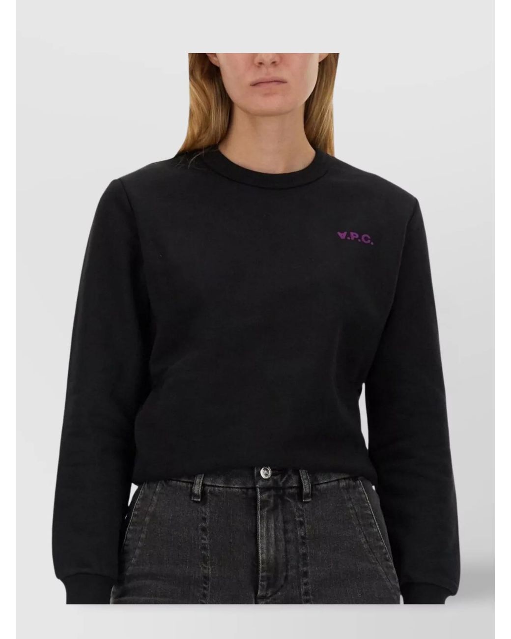 A.P.C. Black Logo-Print Cotton Sweatshirt