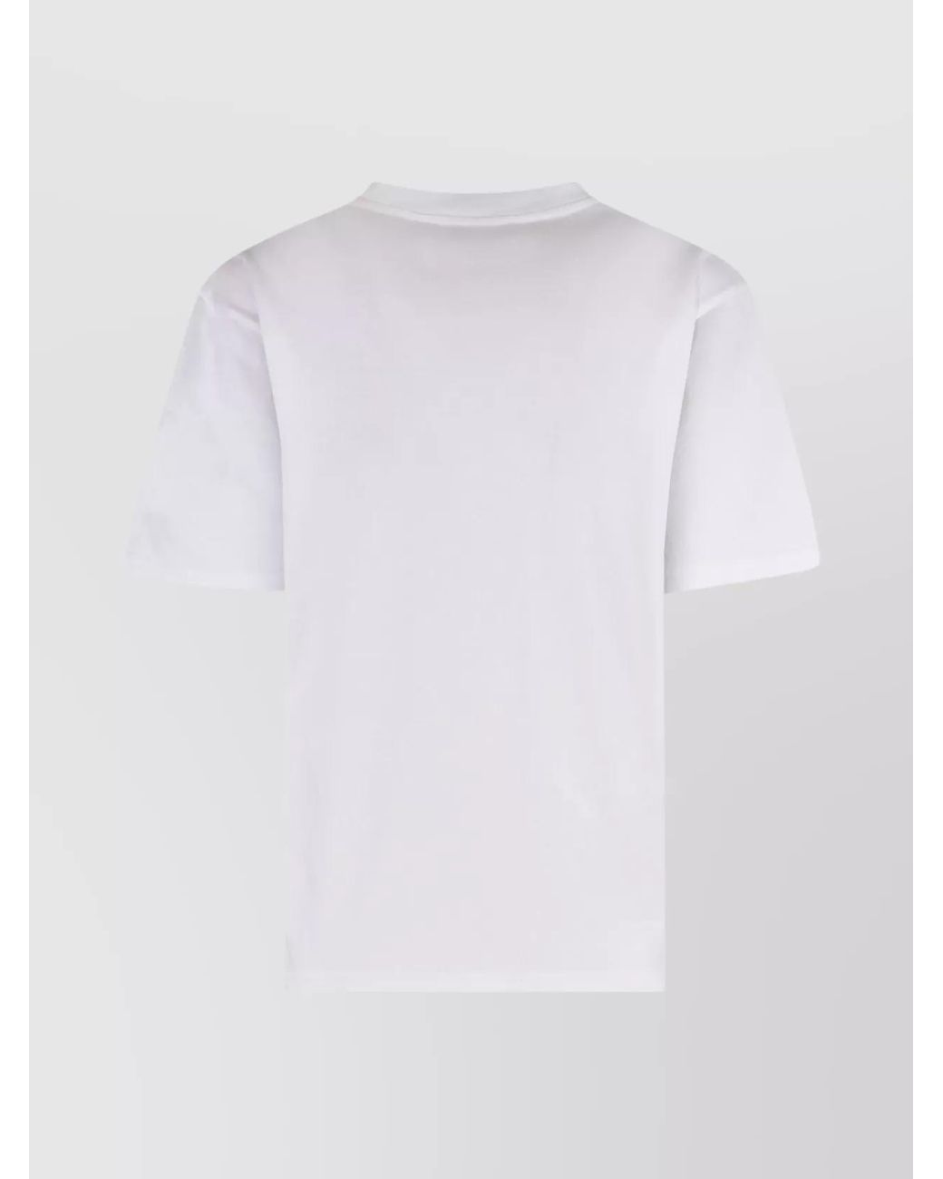 Autry White Ribbed Cotton Logo T-Shirt