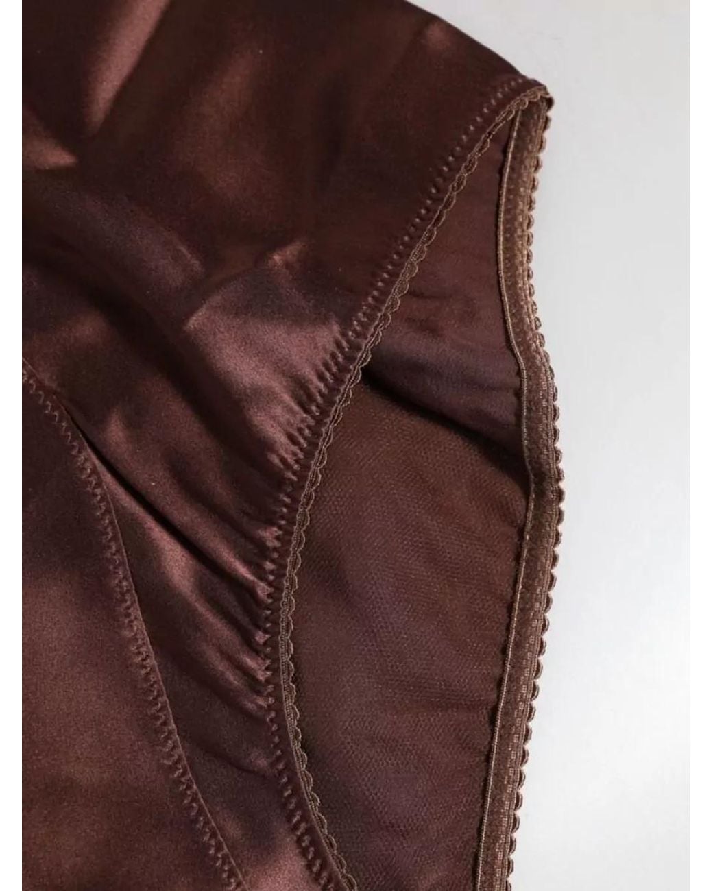 Dolce & Gabbana Brown Silk High-Rise Trousers