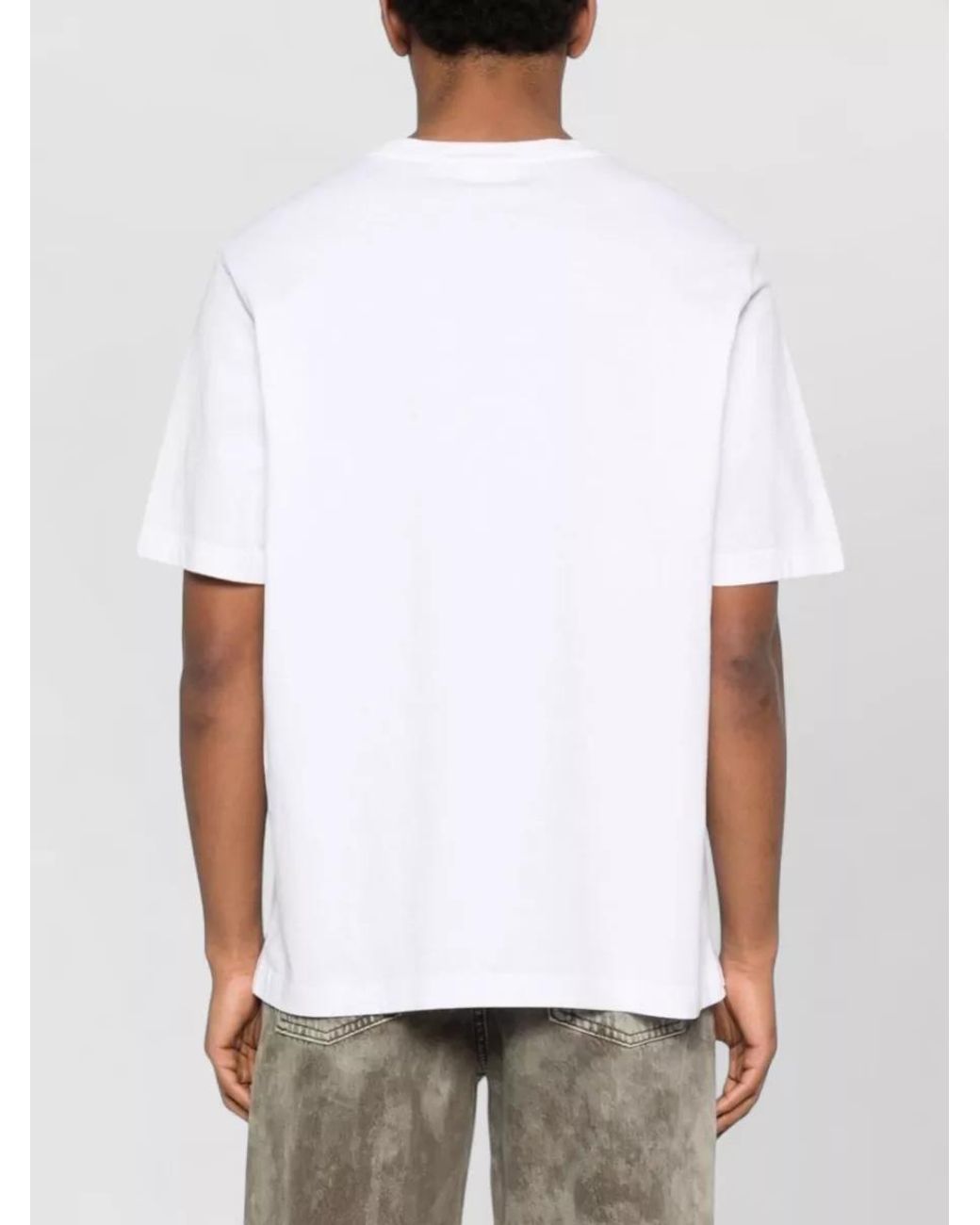 Maison Kitsuné White Organic Cotton Relaxed Fit T-Shirt for men