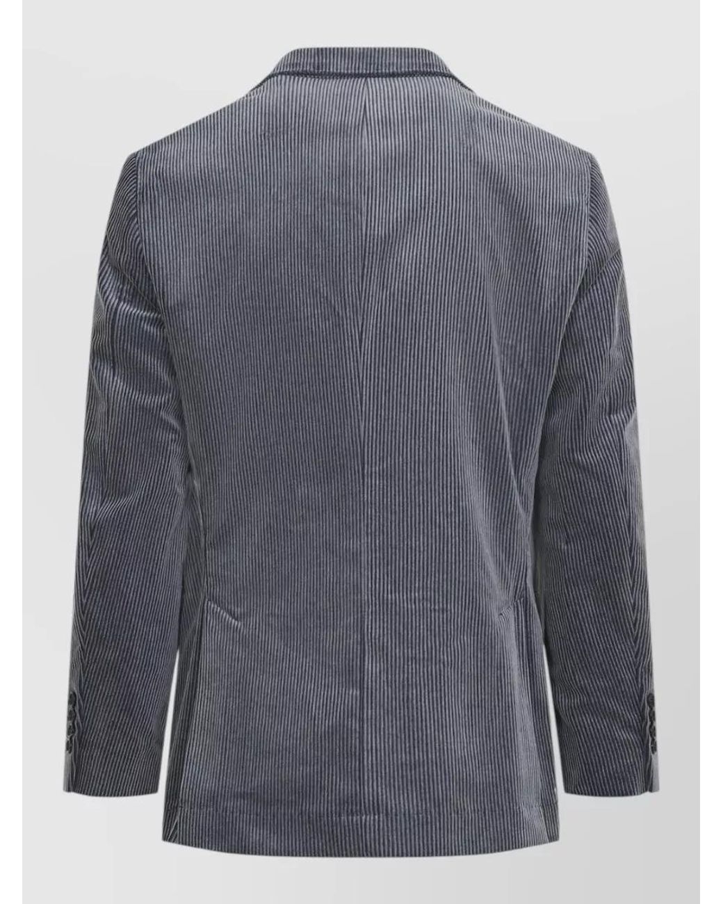 Brunello Cucinelli Gray Corduroy Suit Jacket for men