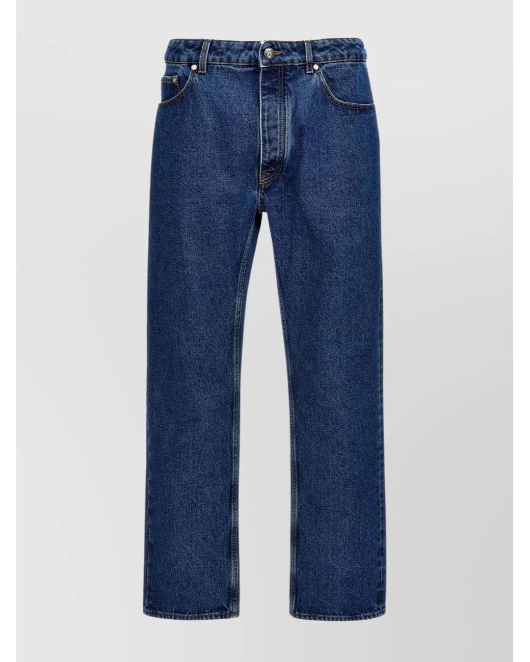 Palm Angels Blue Denim Straight-Leg Jeans for men
