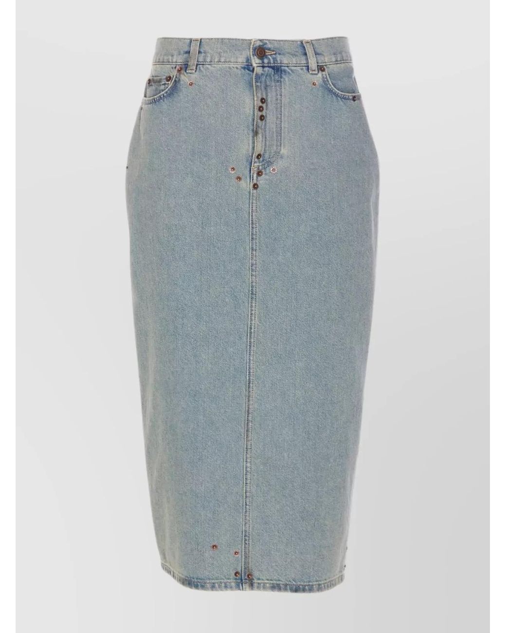 Moschino Blue Denim Pencil Skirt