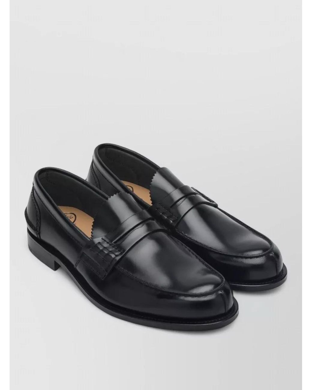 Church's Black Leather Loafers for men