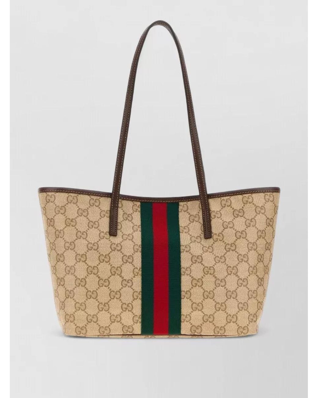 Gucci White Small Gg Canvas Tote Bag