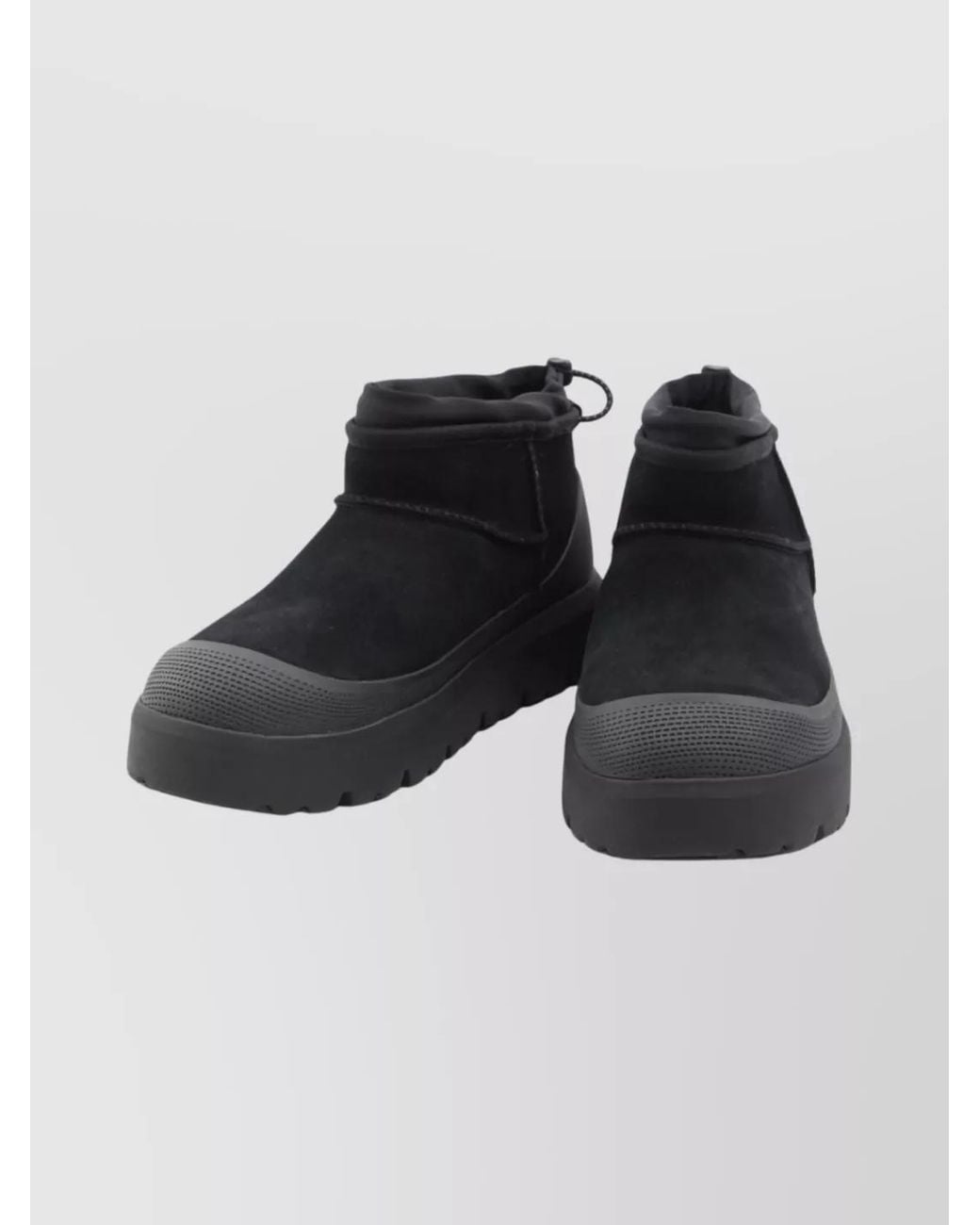 Ugg Black Leather Ankle Boots for men