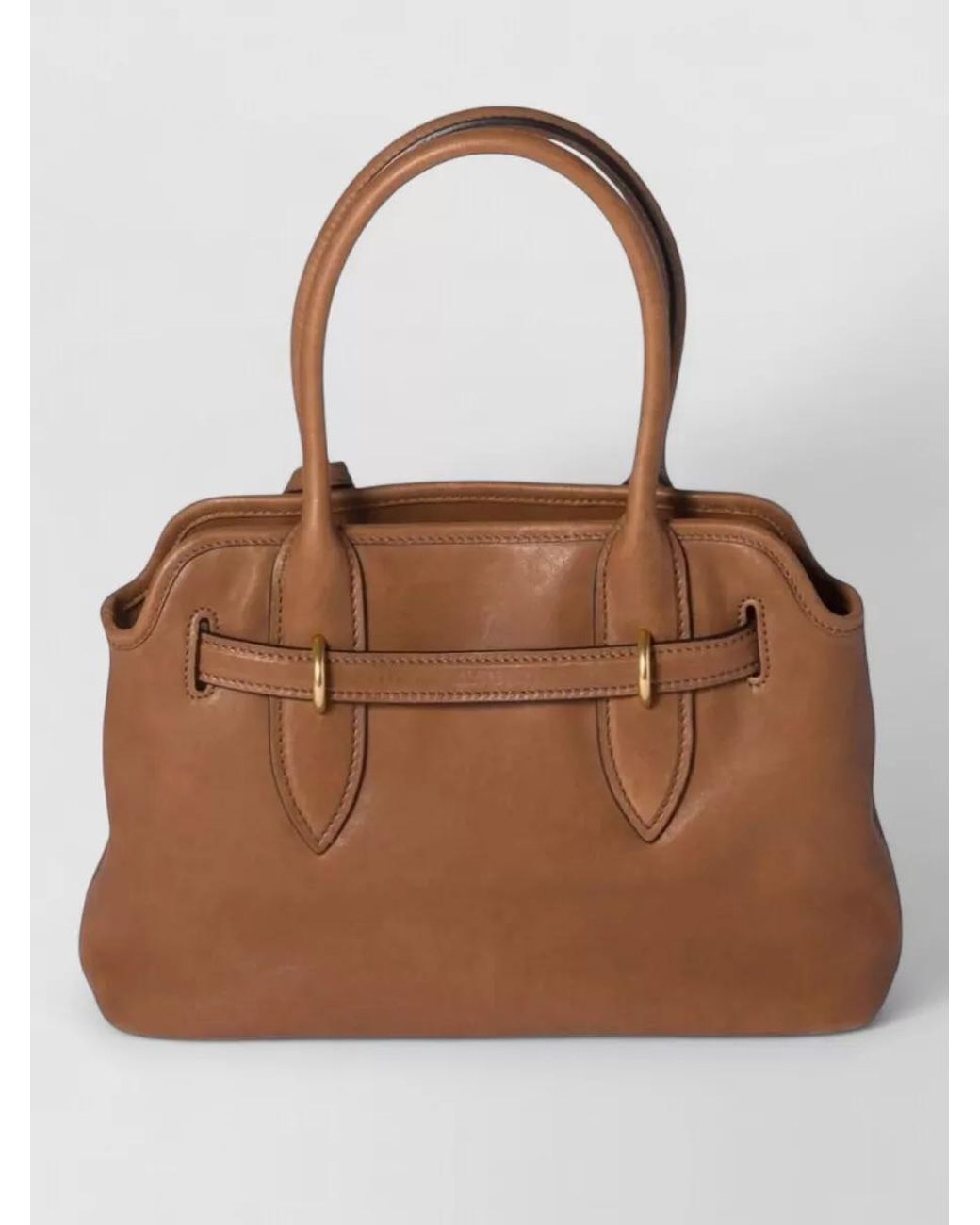 Miu Miu Brown Aventure Lamb Leather Tote Bag