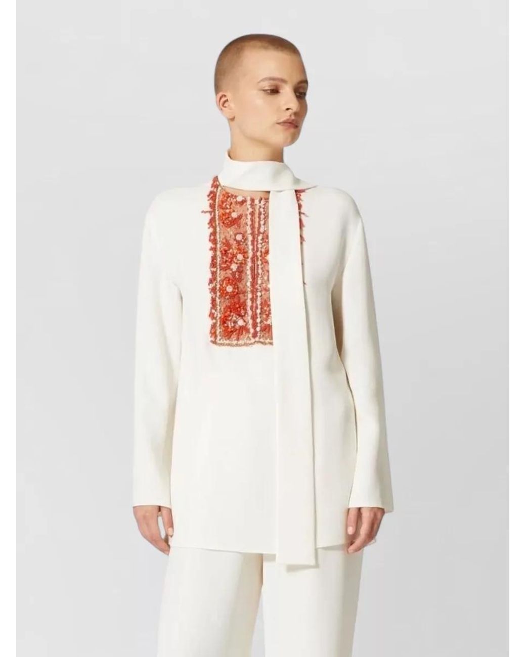 Valentino Garavani White Silk Blouse