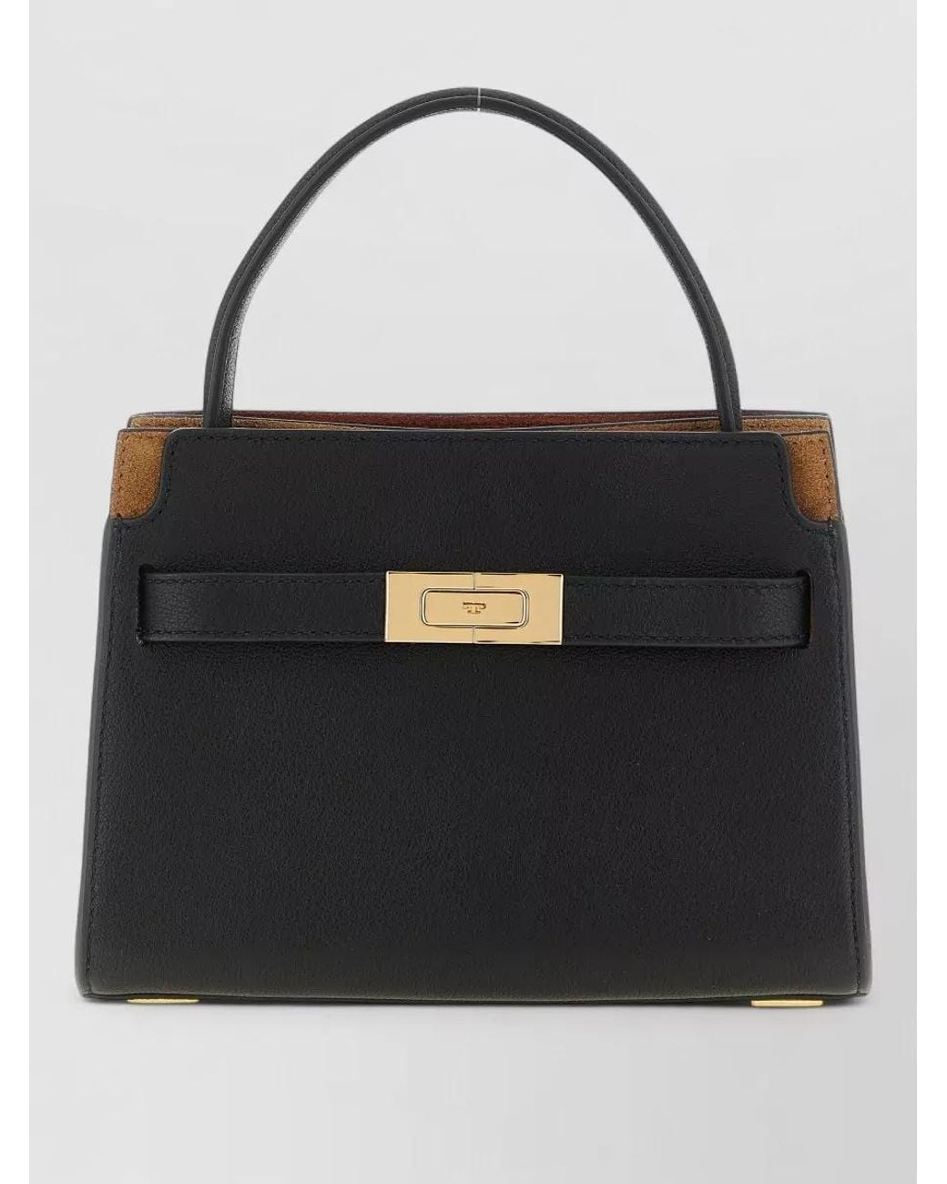 Tory Burch Black Lee Radziwill Petite Shearling Clutch Bag