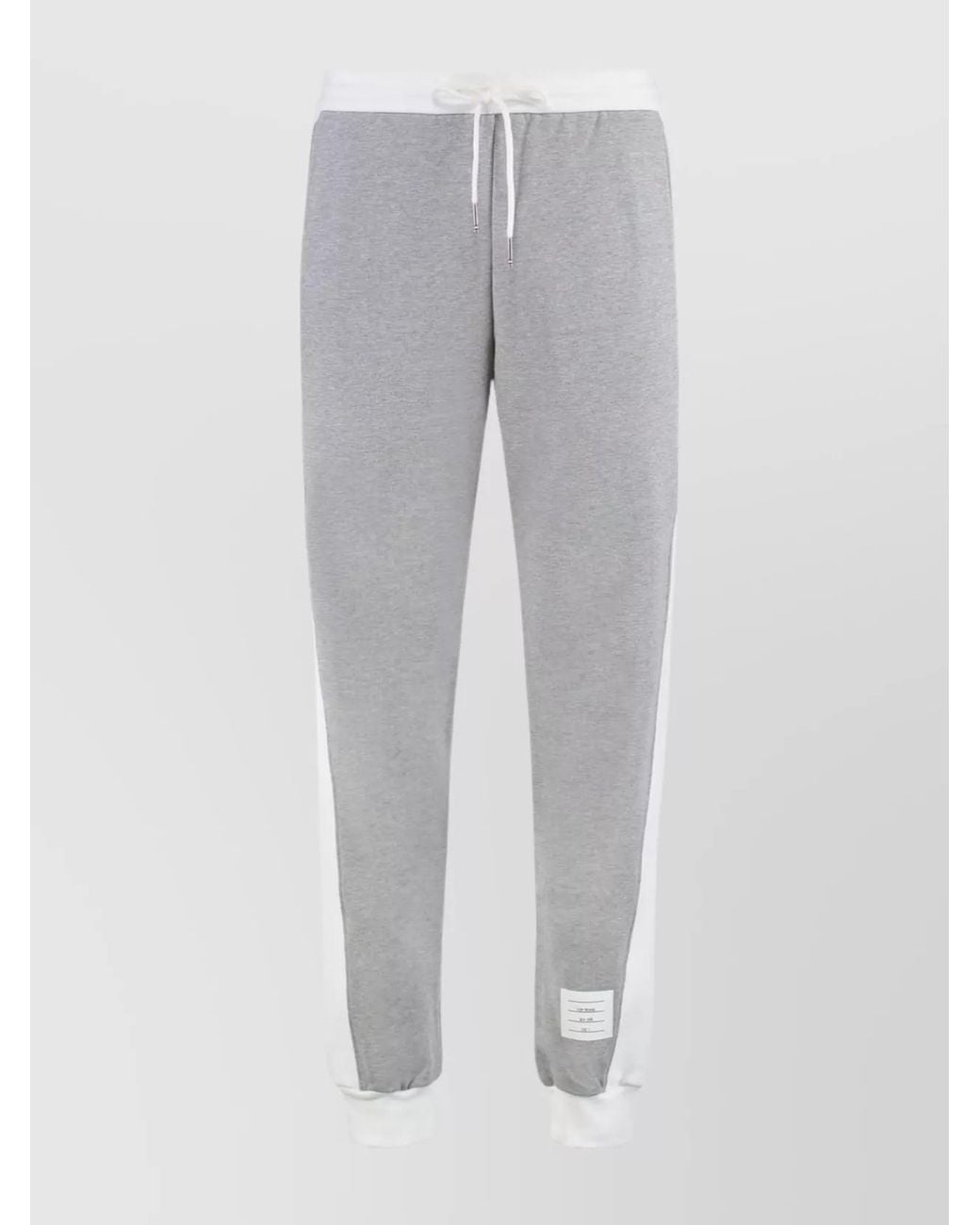 Thom Browne Gray Ribbed Cotton Track Pants for men