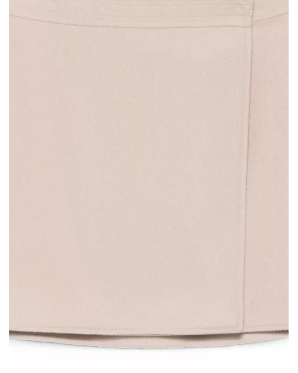 Semicouture Natural Wool High-Rise Straight Skirt