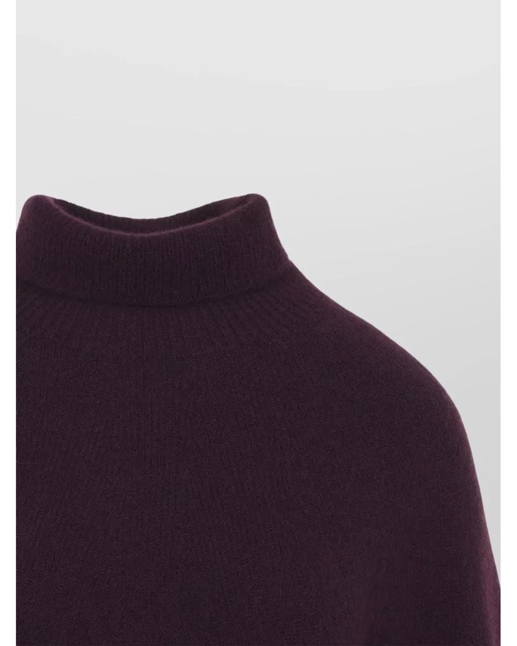 Giorgio Armani Blue Cashmere Relaxed-Fit Turtleneck Sweater