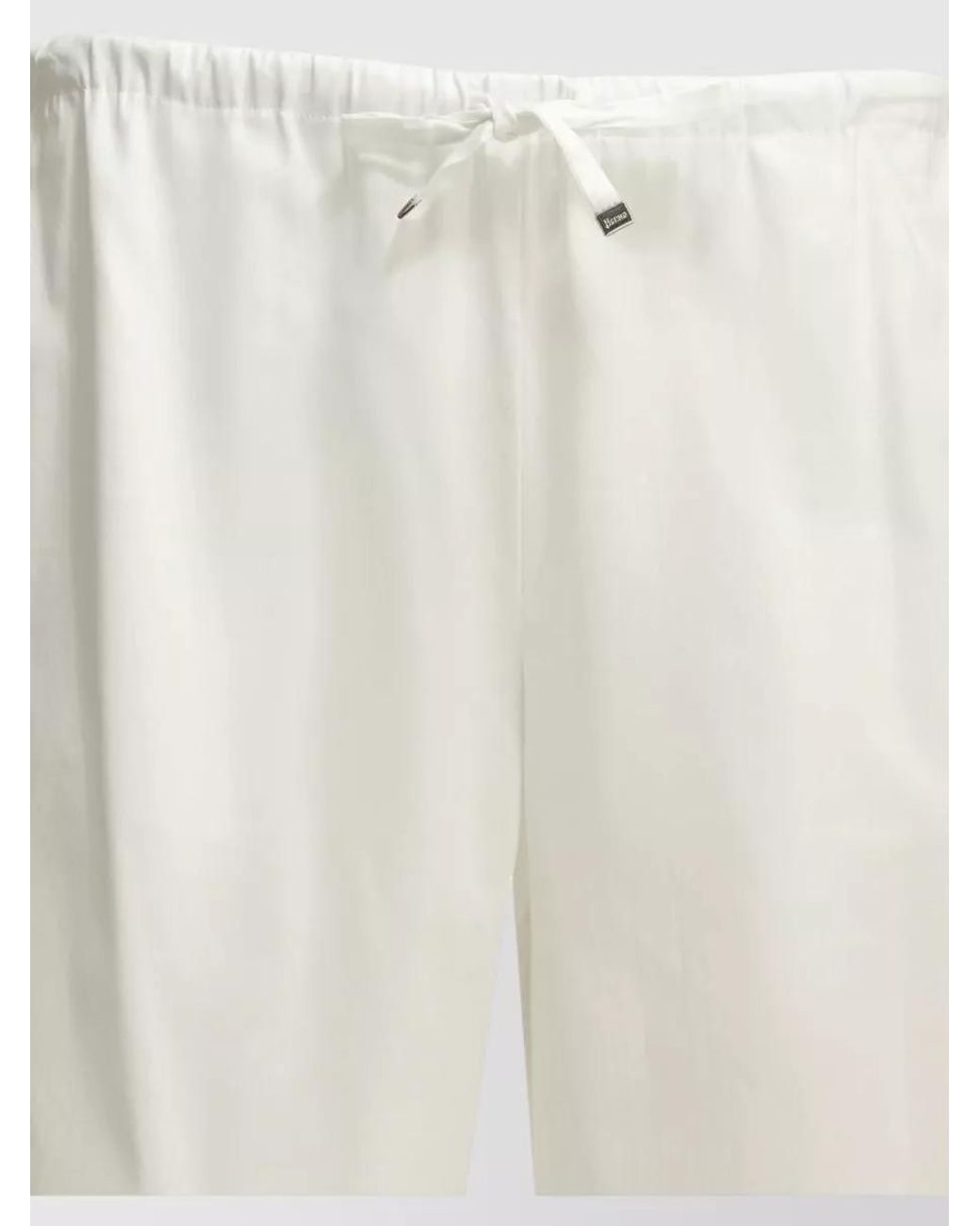 Herno White Wide-Leg Trousers
