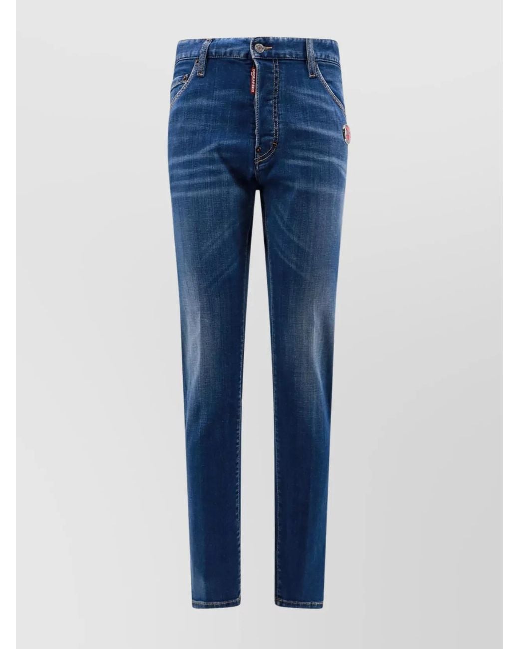 DSquared² Blue Denim Straight-Leg Jeans for men
