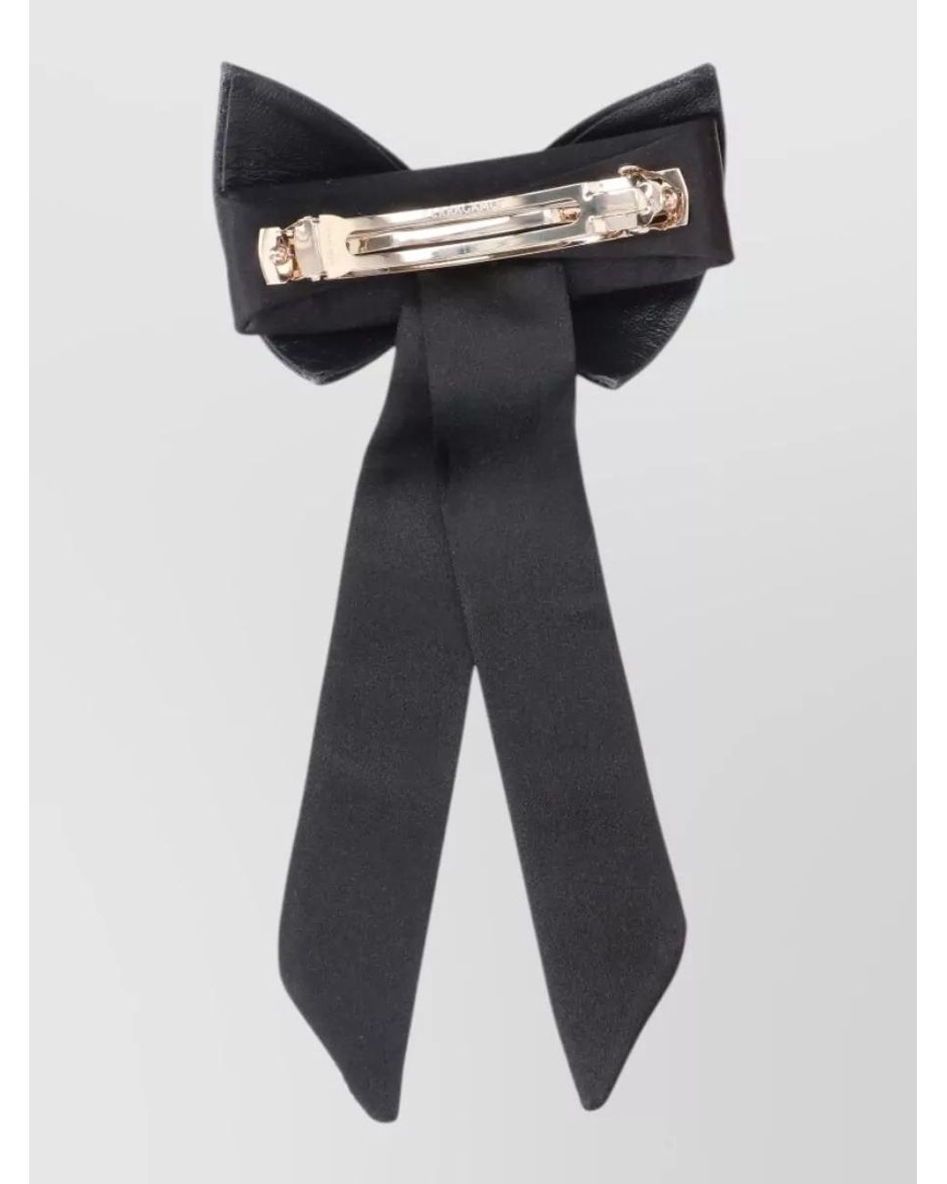 Ferragamo Gray Silk Hair Tie