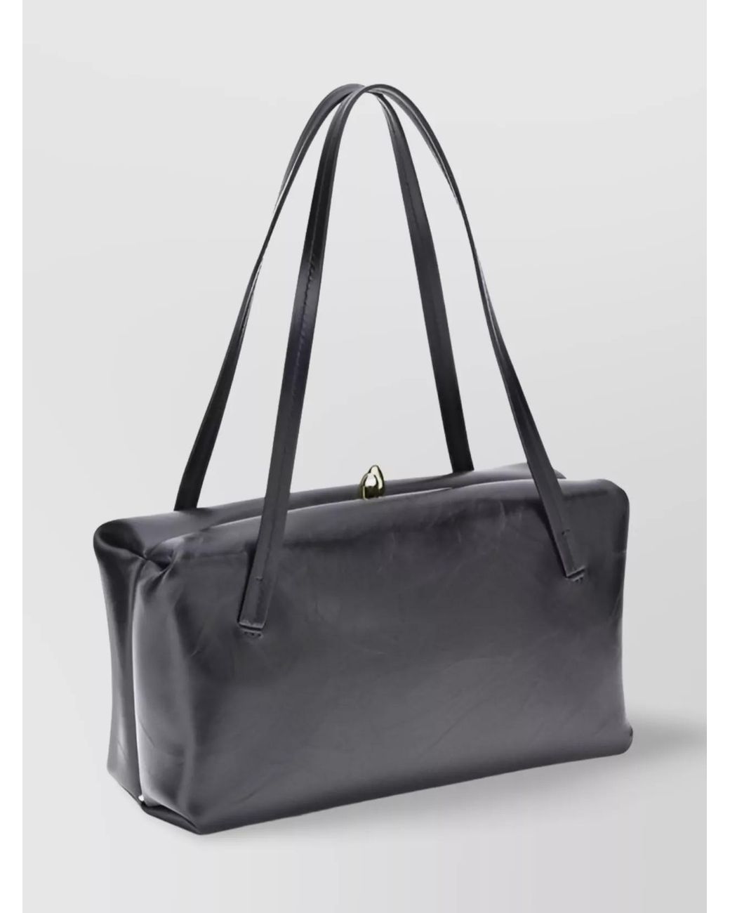 Jil Sander Gray Goji Small Leather Shoulder Bag