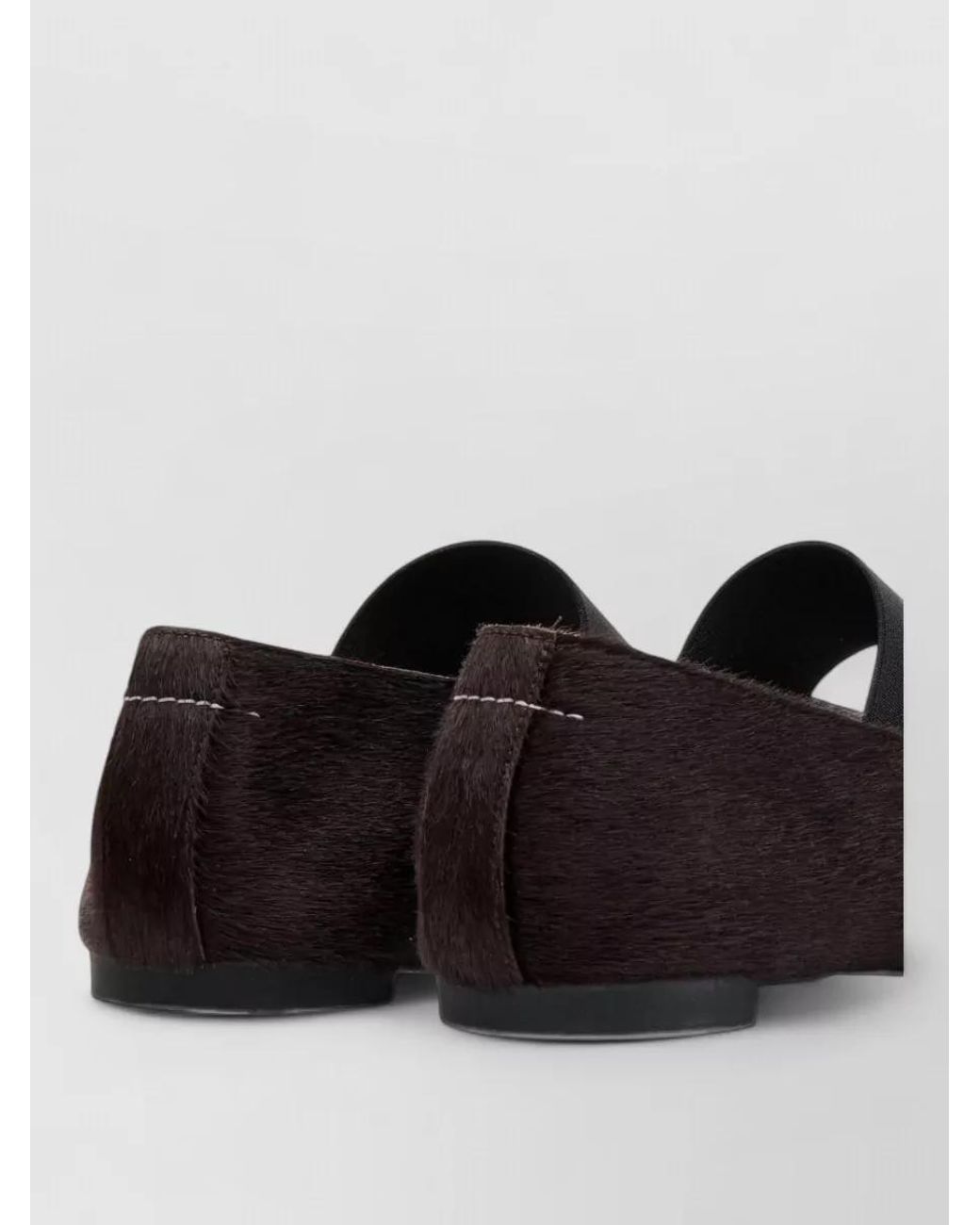 MM6 by Maison Margiela Black Leather Ballet Flats