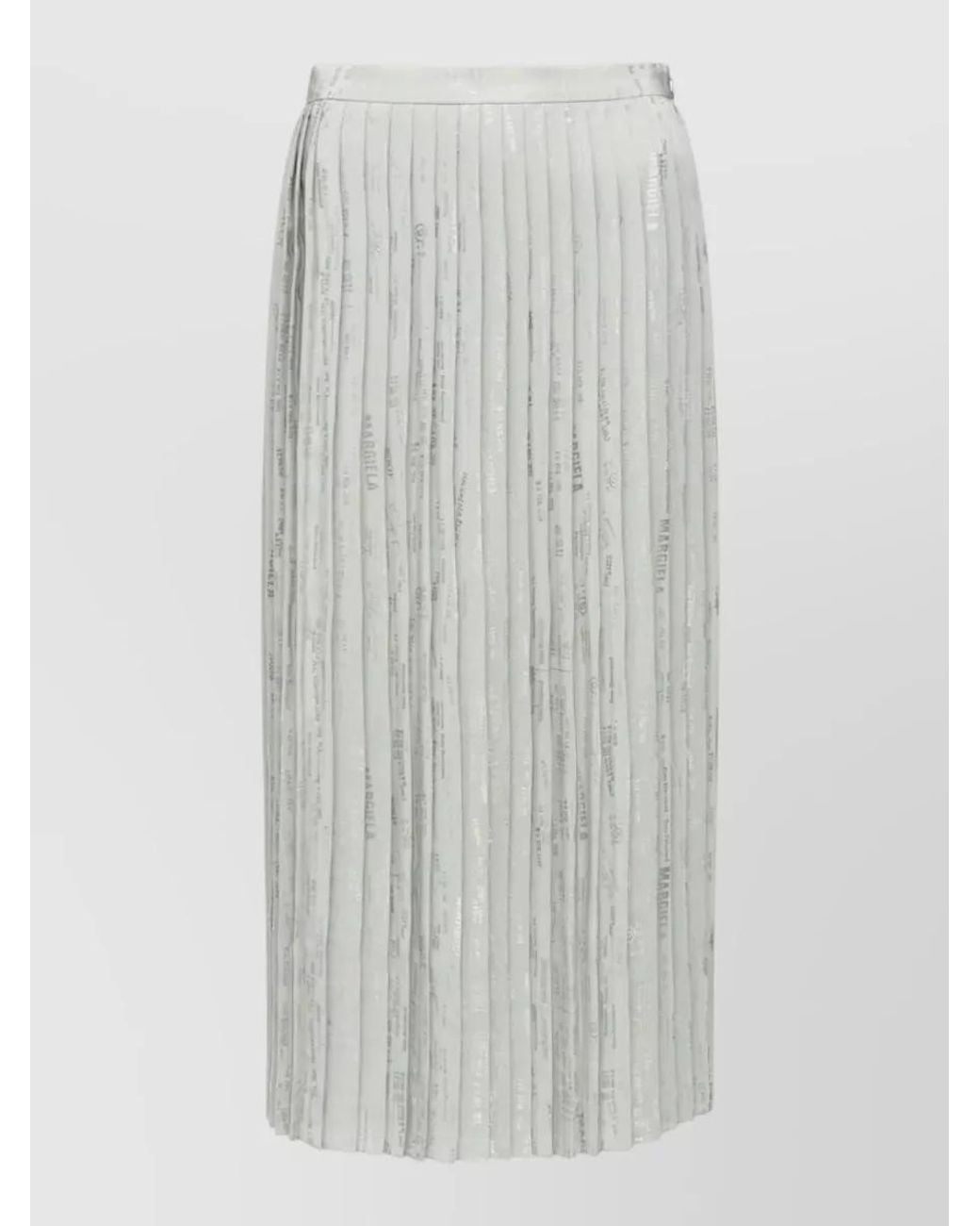 MM6 by Maison Margiela White Pleated Skirt