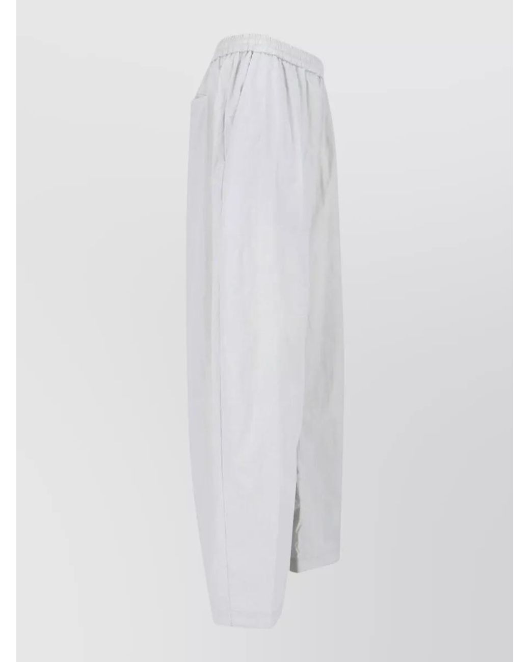MM6 by Maison Margiela White Wide-Leg Trousers
