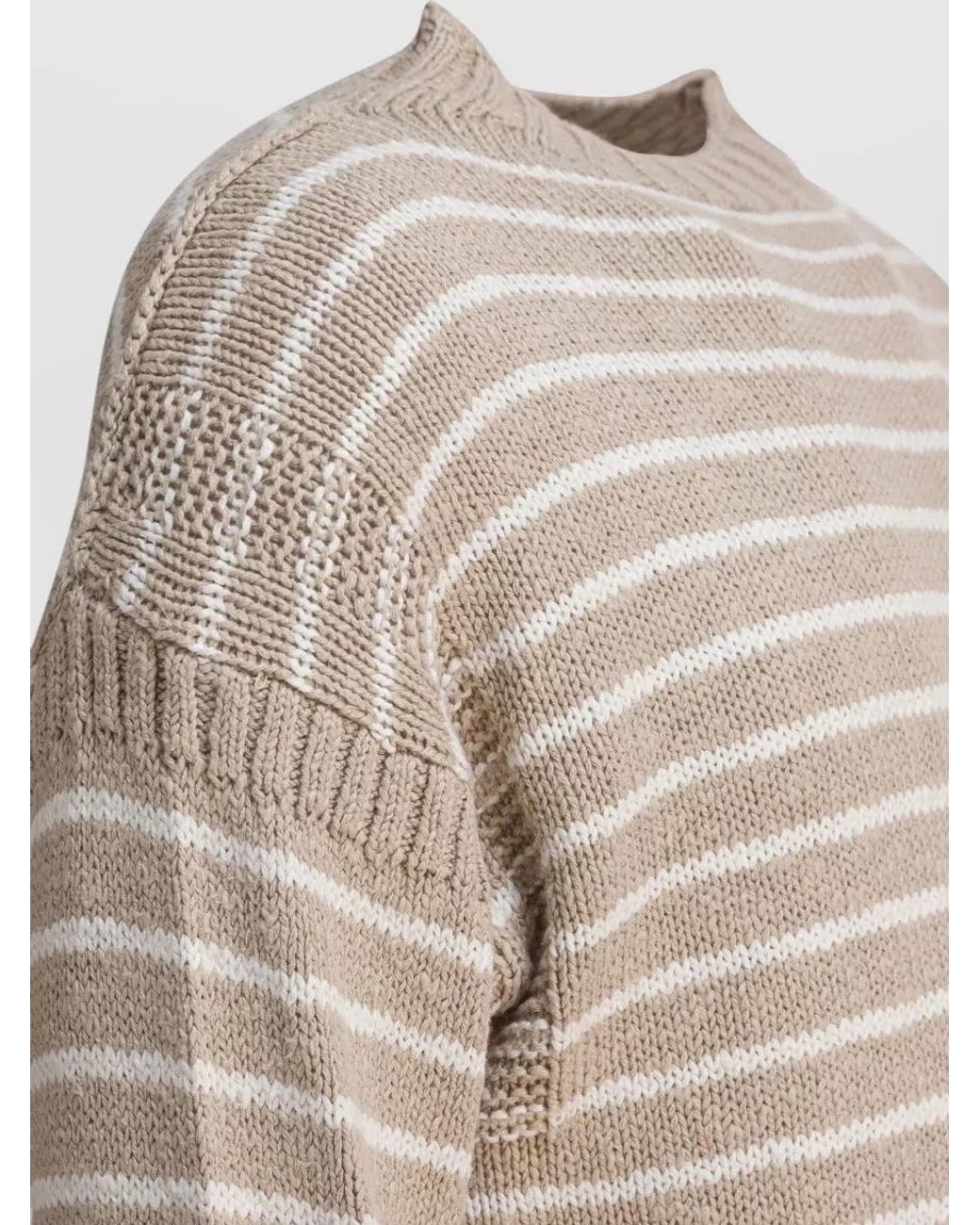 Alex Mill Gray Striped Cotton Crewneck Sweater for men
