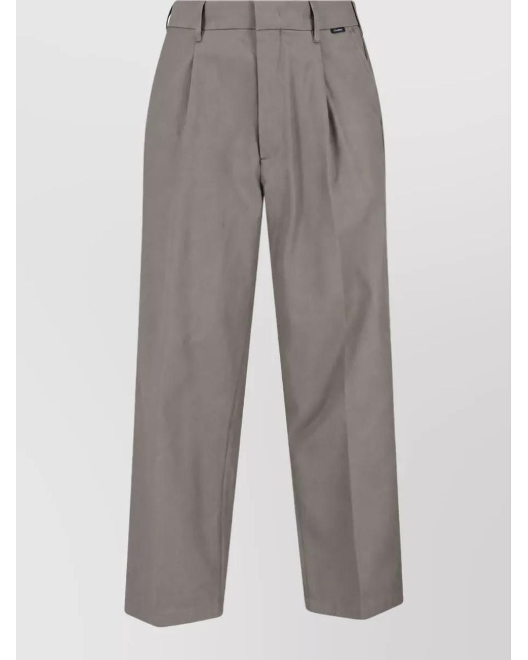 Closed Gray Cotton Straight-Leg Trousers for men