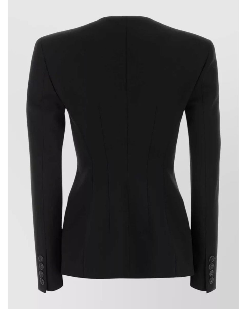 ANDAMANE Black Stretch Gabardine Blazer