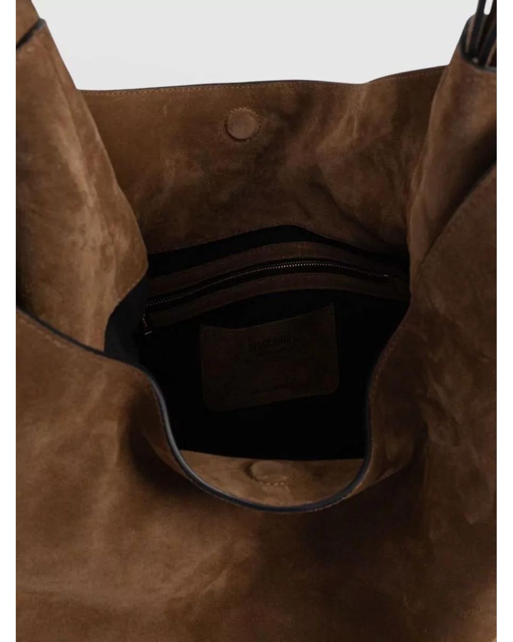 Moschino Brown Leather Tote Bag