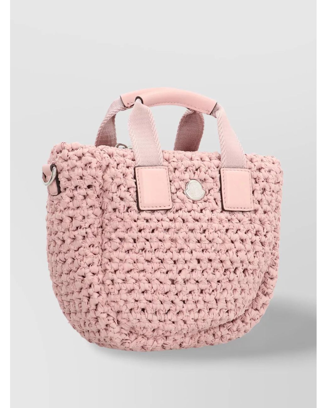 Moncler Pink Caradoc Micro Leather Tote Bag