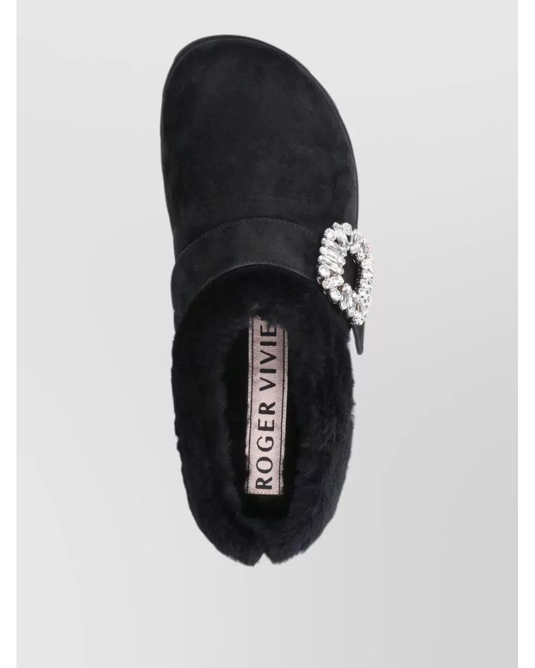 Roger Vivier Black Leather Mules