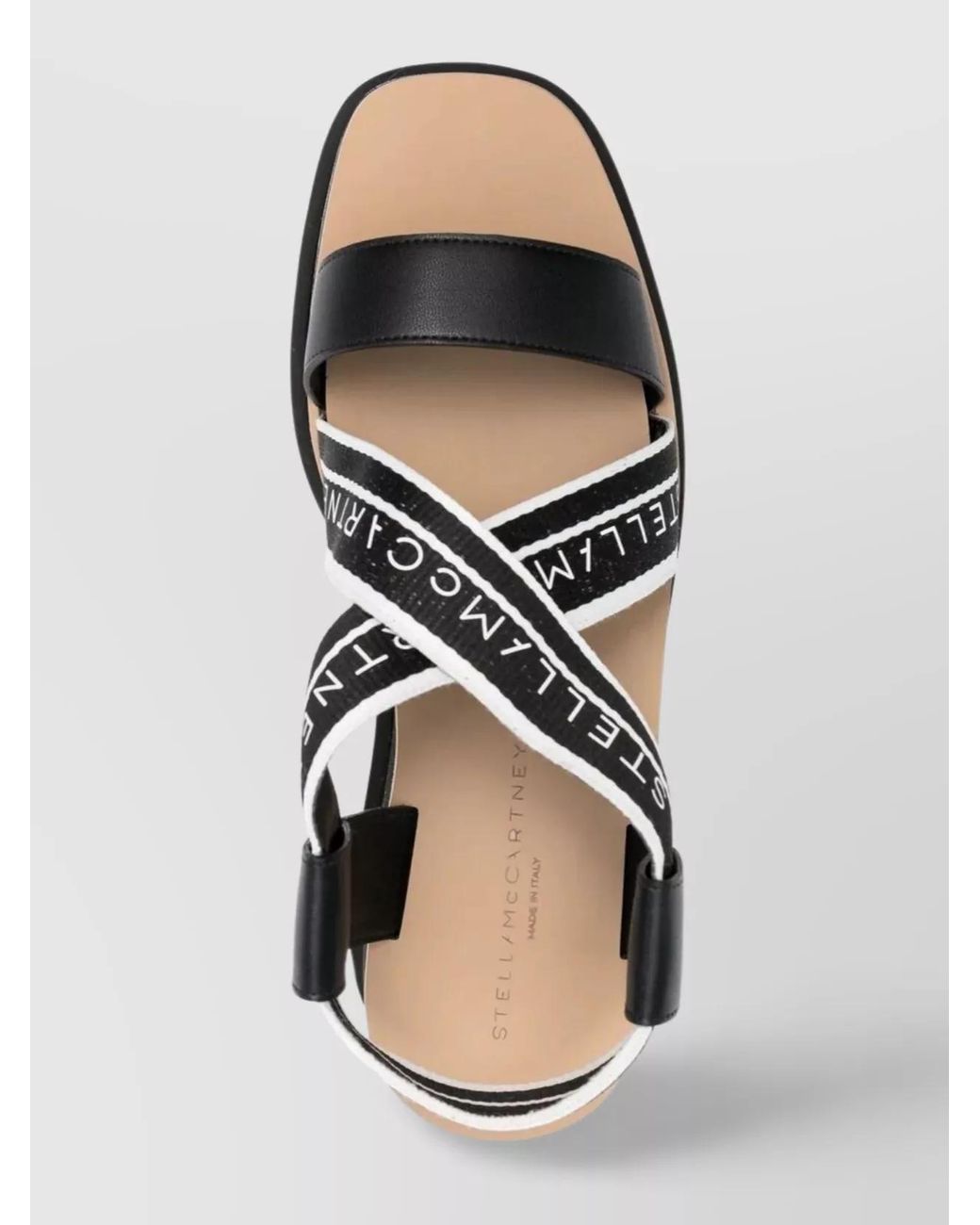 Stella McCartney Metallic Striped Platform Sandals