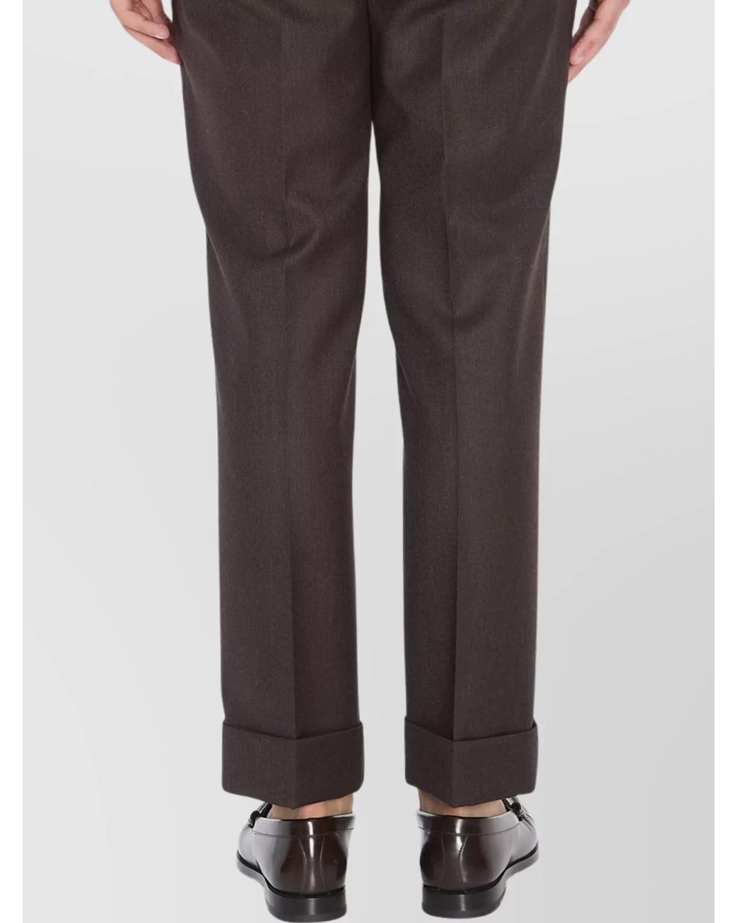 Burberry Brown Tailored Wool Trousers for men