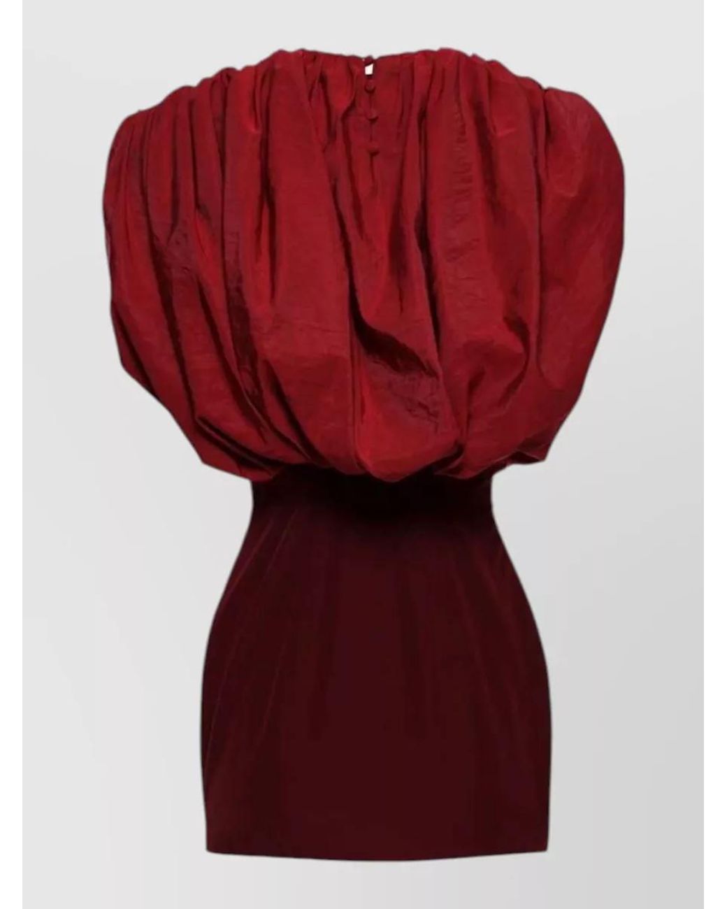 Magda Butrym Red Silk Draped Sleeveless Mini Dress