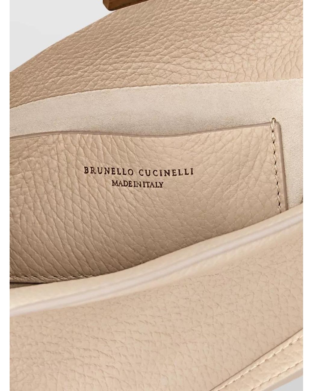 Brunello Cucinelli Natural Soft Leather Shoulder Bag