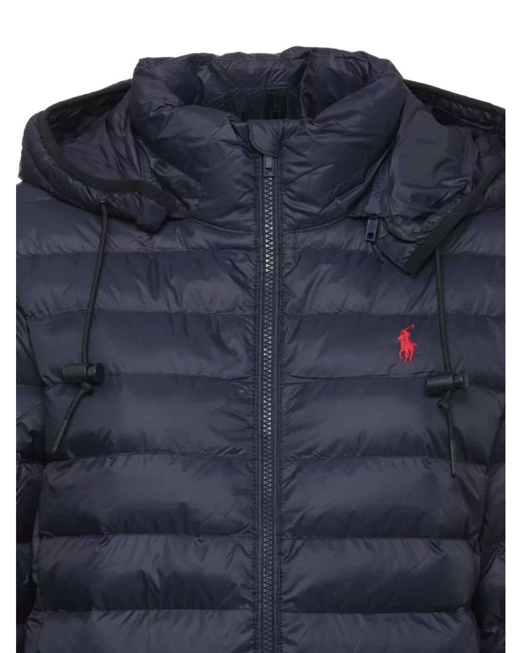 Ralph Lauren Blue Water-Resistant Packable Puff Hooded Jacket