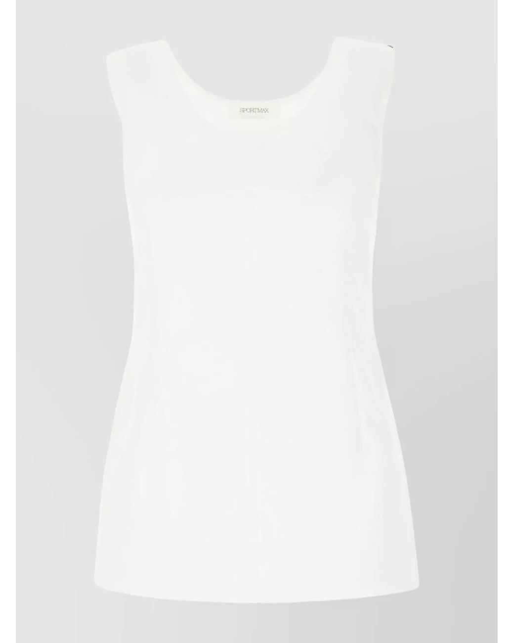 Sportmax White Padded Sleeveless Top