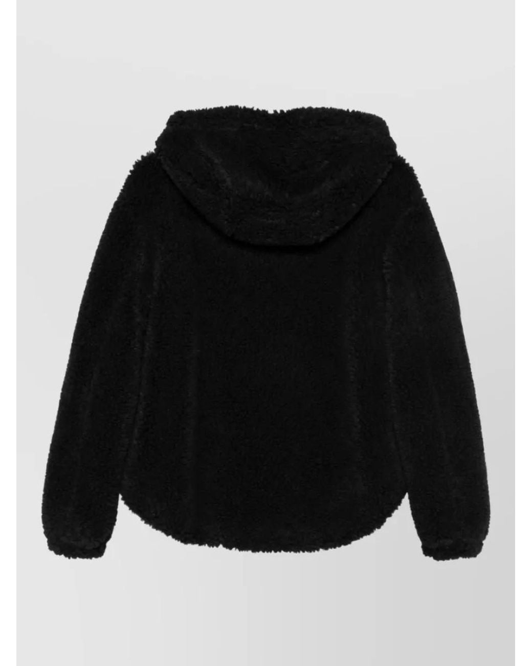Emporio Armani Black Faux Fur Hooded Jacket