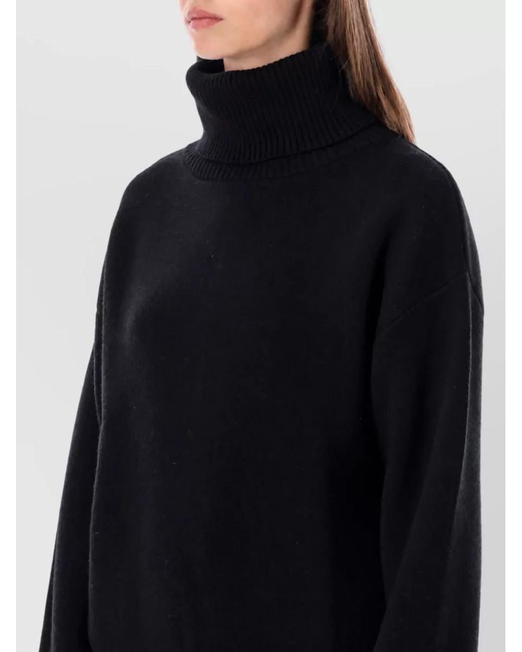 Rhea Costa Blue Wool Turtleneck Sweatshirt