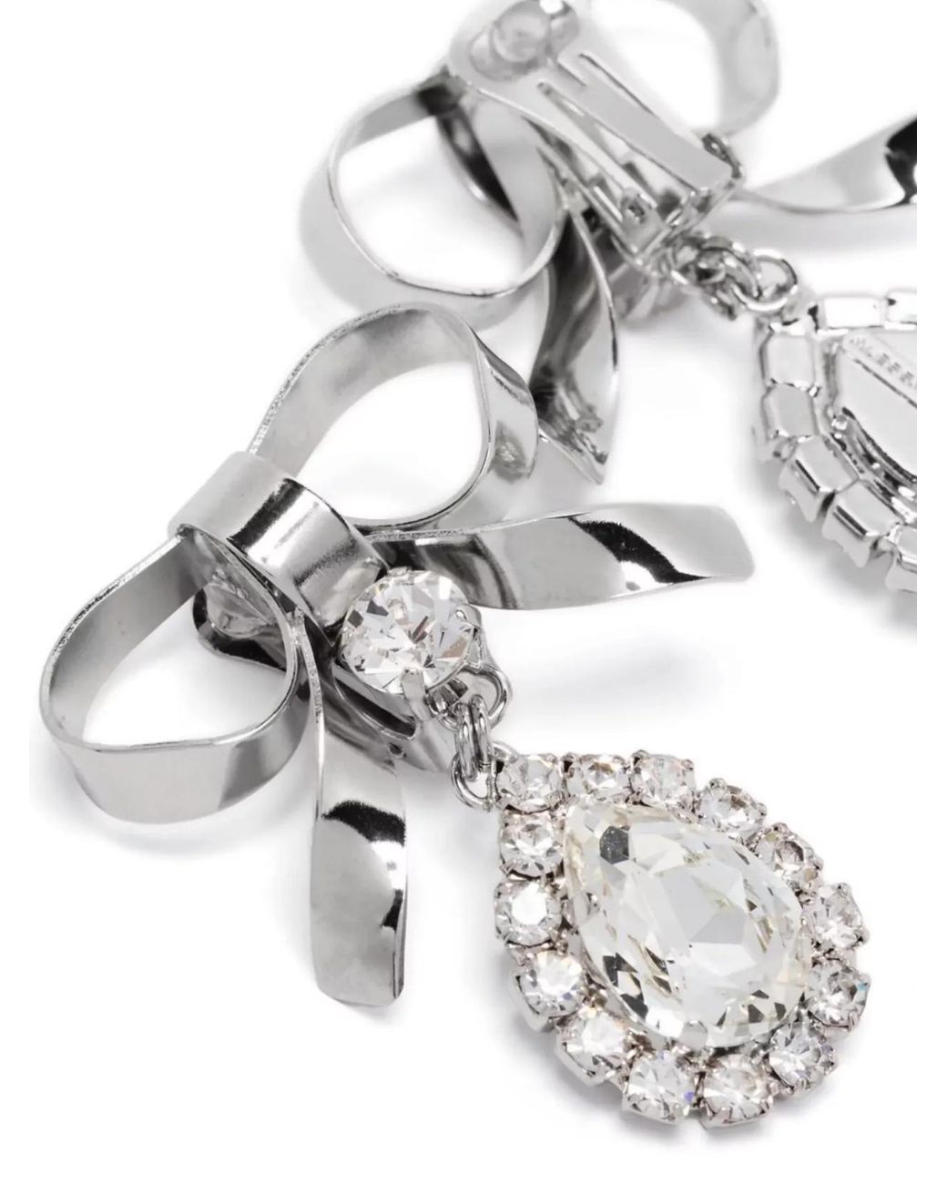 Alessandra Rich Multicolor Metal Bow Earrings