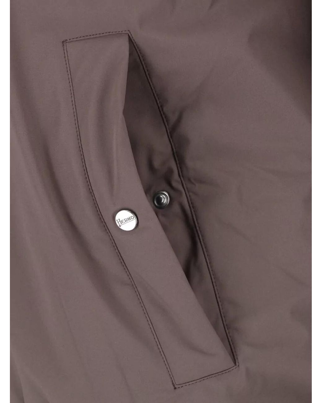Herno Gray Raincoat for men