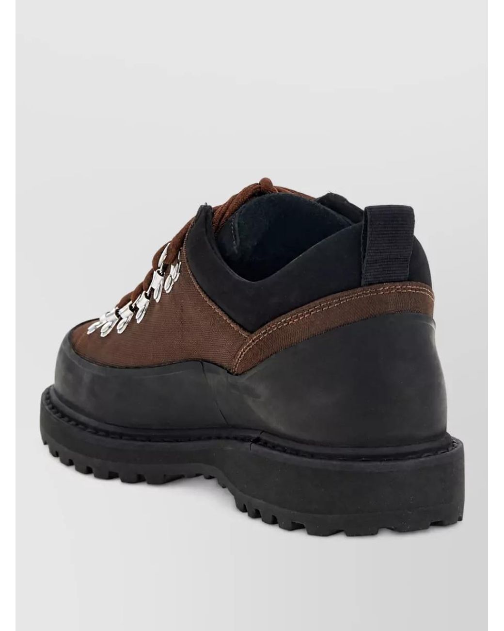 Diemme Black Leather Nylon Low-Top Sneakers for men