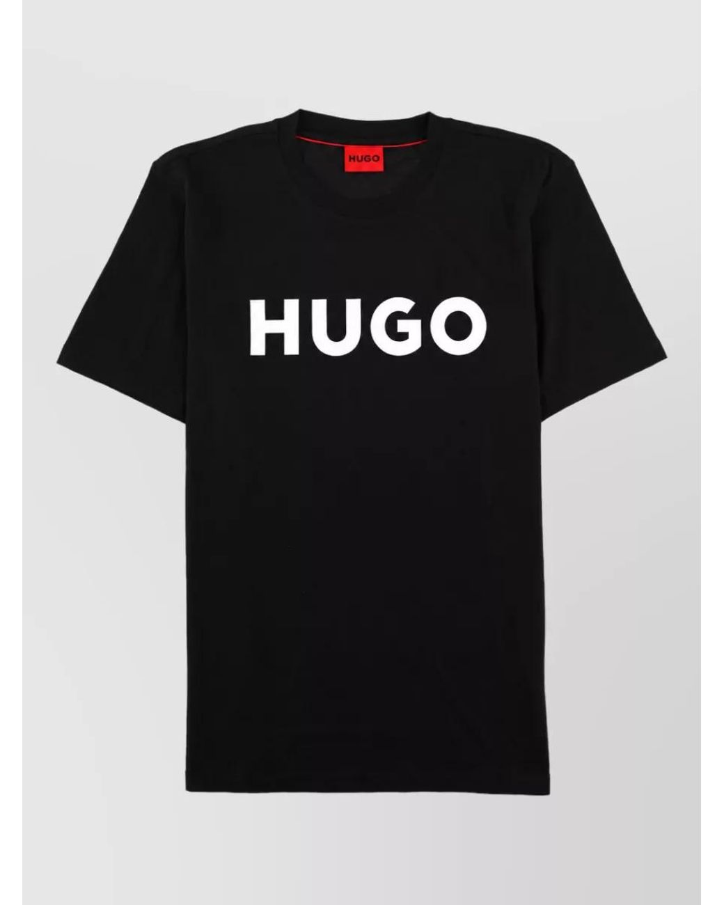 HUGO Black Cotton T-Shirt For for men