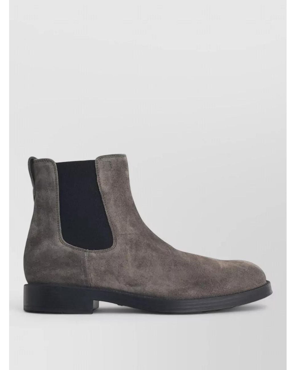 Tod's Gray Suede Leather Chelsea Ankle Boots for men