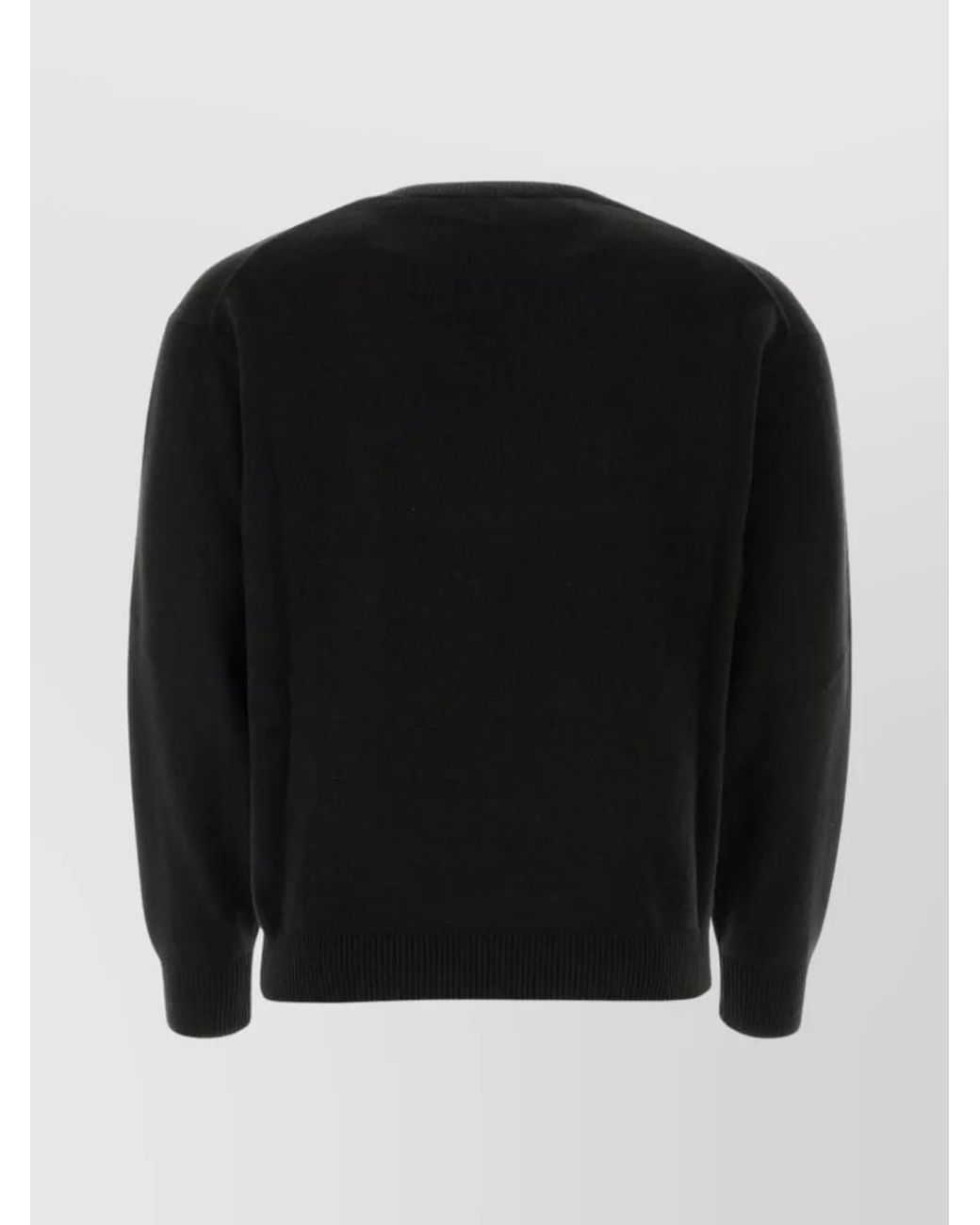 KENZO Black Boke Flower Floral Embroidered Wool Crew-Neck Sweater for men
