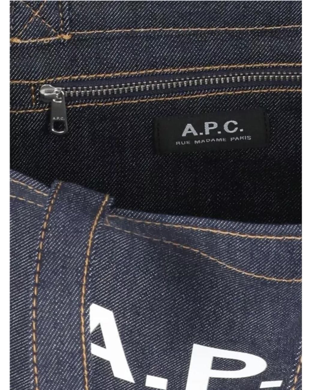 A.P.C. Blue Axel Small Cotton Tote Bag